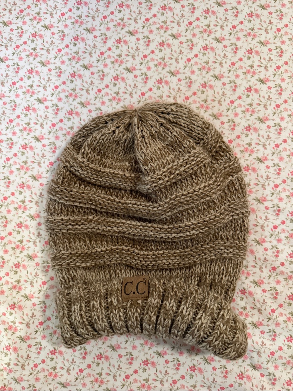C.C Kids Brown Knit Slouchy Beanie